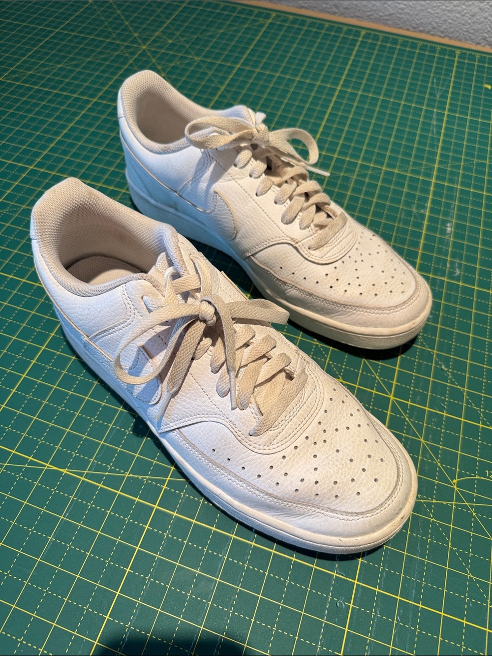Nike Women's Low-Top All-White Leather Sneakers
